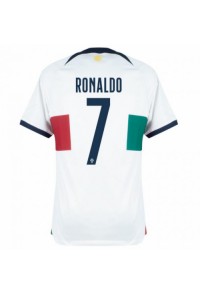 Portugali Cristiano Ronaldo #7 Jalkapallovaatteet Vieraspaita MM-kisat 2022 Lyhythihainen